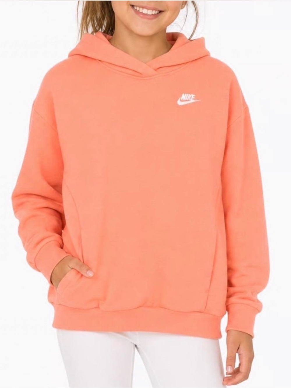 Nike Kids Sportswear Oversized Fleece
Hoodie Atomic Orange Large L